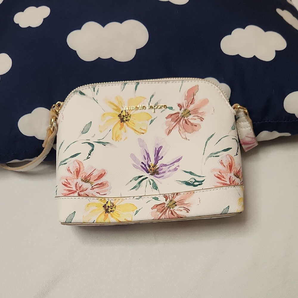 Nanette Lepore Floral Crossbody Bag - Cream and Multicolor